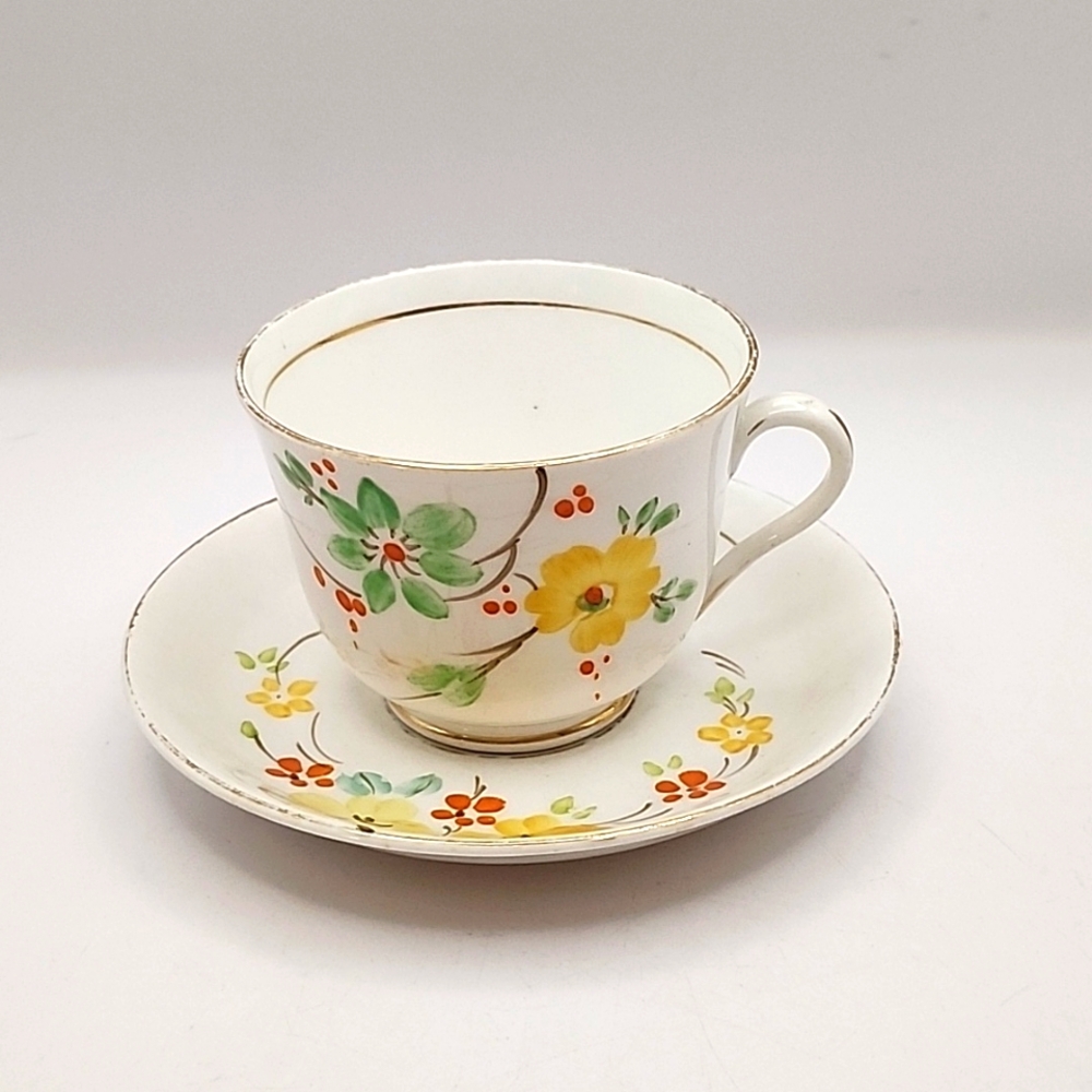 Vintage Phoenix Bone China Tea Cup & Saucer Made in England